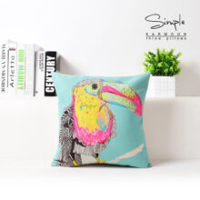 Housse de coussin animaux en couleur Housse de coussin animaux en couleur 2