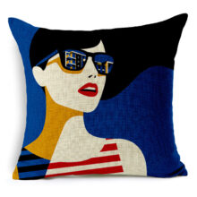 Housse de coussin modern art Sexy À Lèvres Personnalisé Coussin Couvre Noir et Rouge Bande Jet oreillers Couverture Rouge Nail Oreillers Cas Chambre Canapé Décoration Canapé cadeau 1
