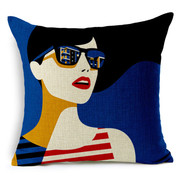 Housse de coussin modern art Sexy À Lèvres Personnalisé Coussin Couvre Noir et Rouge Bande Jet oreillers Couverture Rouge Nail Oreillers Cas Chambre Canapé Décoration Canapé cadeau 1