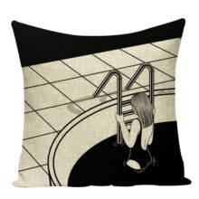 Collection Housses de coussin pop art noir et blanc