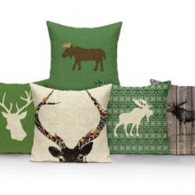Housses de coussin le cerf vert Housses de coussin le cerf vert
