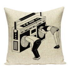 Collection Housses de coussin pop art noir et blanc