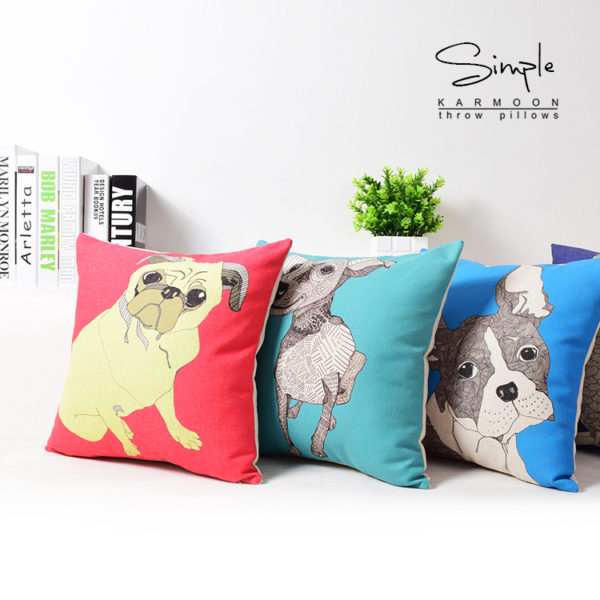 Housse de coussin animaux en couleur Housse de coussin animaux en couleur 3
