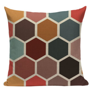 Housse de coussin géo color