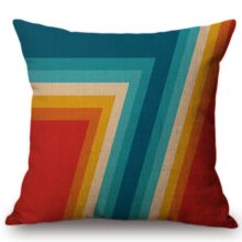 Housses de coussin scandinave classique mode Scandinave Jeter Taie d'oreiller Style Nordique Coussin Décoratif Couvre Noir Jaune Géométrique Bandes Plaid Housse de Coussin pour Canapé 5