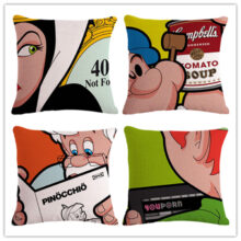 Housse de coussin collection comics colors Coloré drôle comique livres Coussin imprimé (Pas de Charge) linge Famille affection Canapé Siège De Voiture famille Décoratif À La Maison Throw oreiller 1