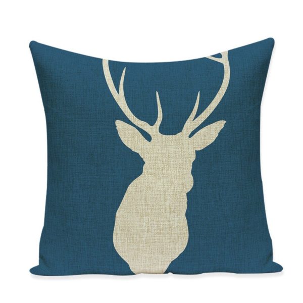 Collection housse de coussin carré géo scandinave Housse de coussin scandinave bleu canard