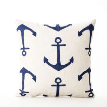 Housse de coussin marin bleu