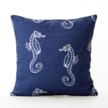 Housse de coussin marin bleu