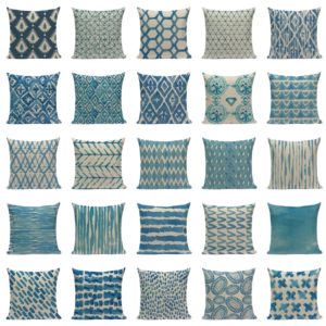 Housse de coussin le bleu nordique
