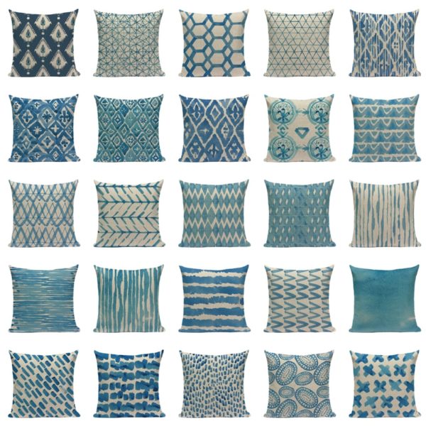 Housse de coussin le bleu nordique Housse de coussin le bleu nordique