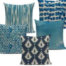 Housse de coussin le bleu nordique Housse de coussin le bleu nordique