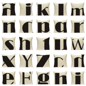 Collection housse de coussin lettre decorative Collection housse de coussin lettre decorative