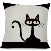 Housse de coussin collection chat noir Housse de coussin collection chat noir
