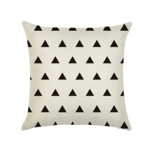Housse de coussin géo scandinave noir & blanc Housse de coussin géo scandinave noir & blanc 1
