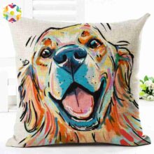 Housse de coussin happy dog Housse de coussin happy dog