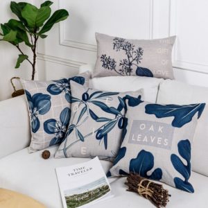 Housse de coussin blue flowers Housse de coussin blue flowers 1