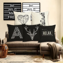 Housse de coussin collection black relax Housse de coussin collection black relax