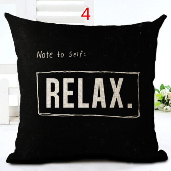 Housse de coussin collection black relax Housse de coussin collection black relax 1
