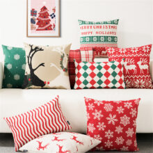 Housse de coussin cerf de noel