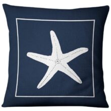housse de coussin collection bateau marin Housse de coussin bleu étoile