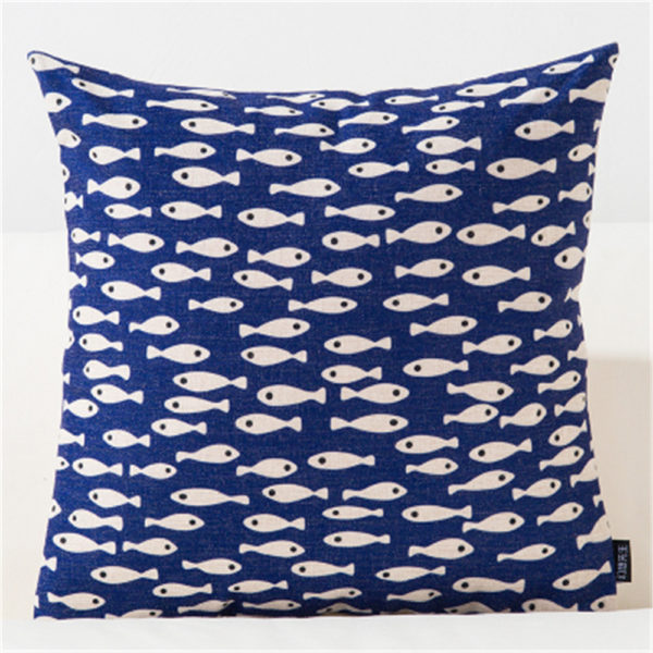 Housse de coussin nature blue nordique Housse de coussin nature blue nordique 1