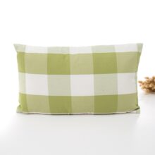 Housse de coussin vert géometrique 1
