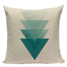 Housse de coussin collection green géométrique coussin scandinave triangle