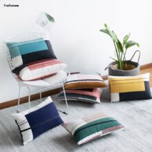 Housse de coussin rectangle design scandinave