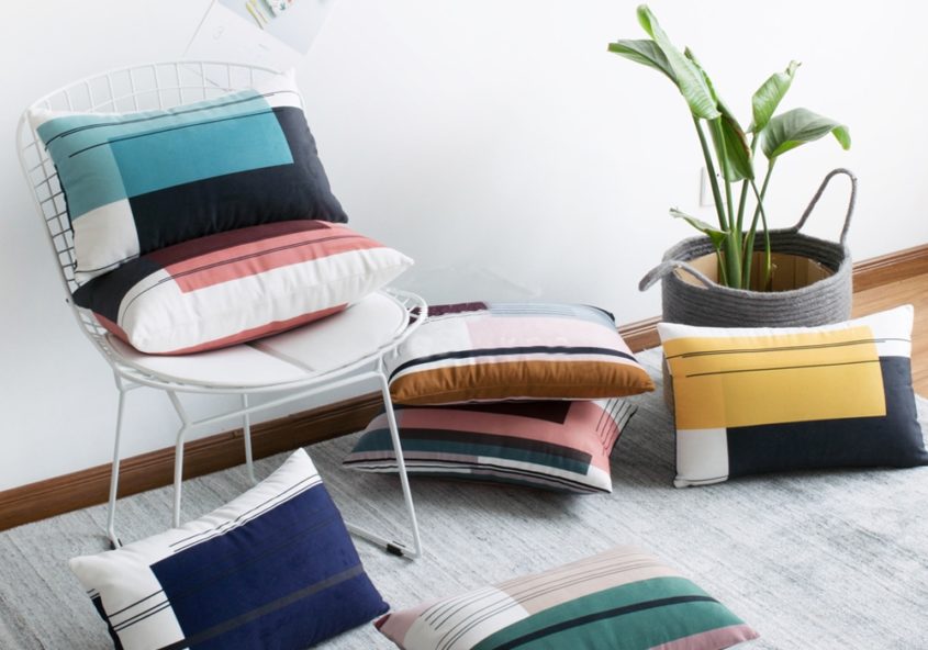 Housse de coussin rectangle design scandinave