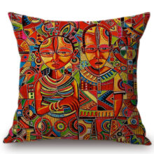 Housse de coussin mosaïque africaine 1