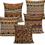 Housse de coussin terre ethnique