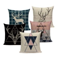 Housse de coussin nouveau cerf 3D Housse de coussin nouveau cerf 3D