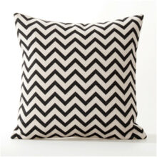 Housse de coussin carré géométrique noir et blanc Housse de coussin carré géométrique noir et blanc 1
