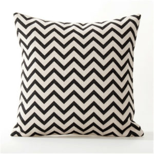 Housse de coussin carré géométrique noir et blanc Housse de coussin carré géométrique noir et blanc 1