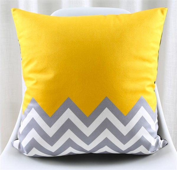 Housse de coussin yellow scandinave