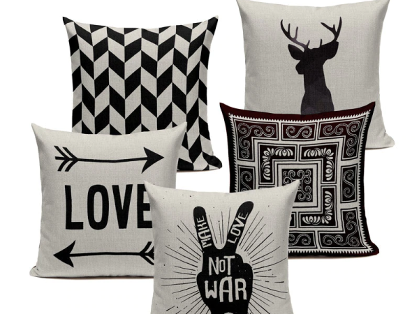 Housse de coussin collection black scandinave