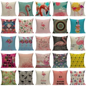Housse de coussin King flamant rose Housse de coussin King flamant rose 1