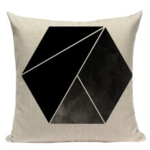 Housse de coussin black pop géométrique Housse de coussin black pop géométrique