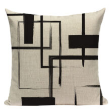 Housse de coussin black pop géométrique coussin black pop
