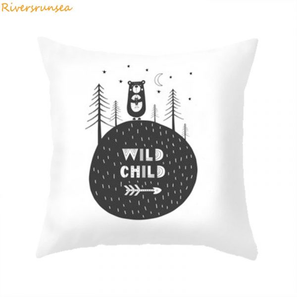 Housse de coussin collection dessin scandinave