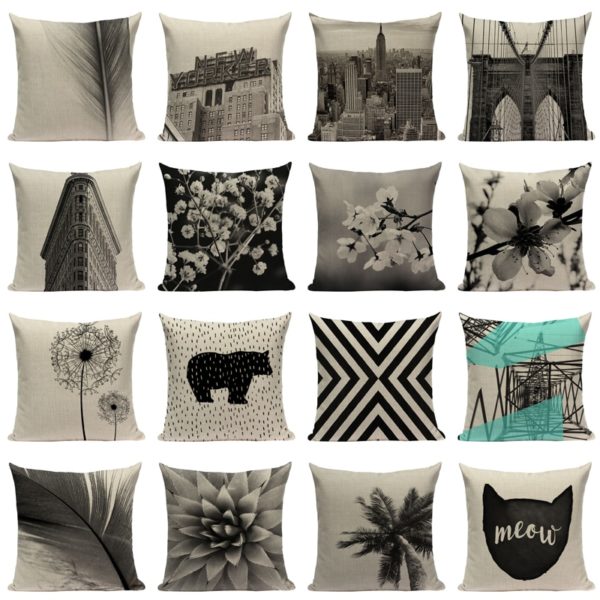 Housse de coussin black Garden 1