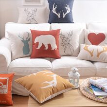 Housse de coussin collection animal nordique