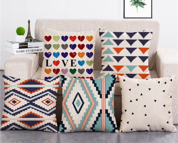 housse de coussin pop scandinave