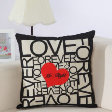 Housse de coussin moderne love Housse de coussin moderne love