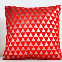 Housse de coussin géométrique triangle en relief