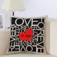 Housse de coussin moderne love Housse de coussin moderne love
