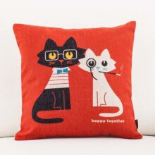 Housse de coussin collection chat mania
