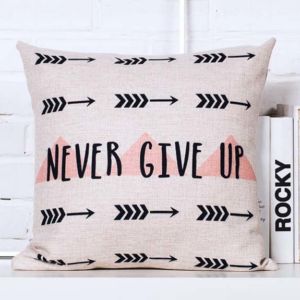Housse de coussin collection never give up
