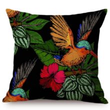 Housse de coussin collection perroquet tropical 1